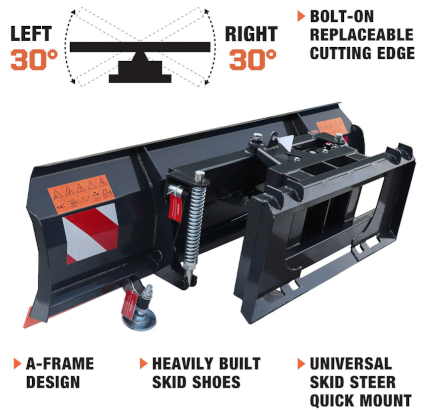 Skid Steer Hydraulic Snow / Dirt Blade